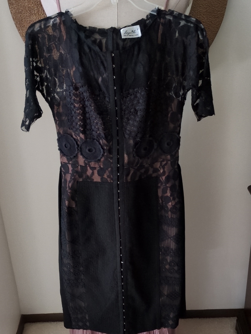 Byron Lars Black Lace Overlay Women’s Dress